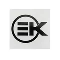 AUTOCOLLANT/STICKER EK NOIR 75 x 75 mm (VENDU A L'UNITE) -ARTEK-