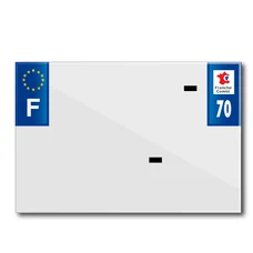 PLASTIC STRIP FOR PVC LICENSE PLATE WITH BUSINESS NAME (MOTORBIKE FORMAT 210X145)-DEPT 70/EUROPE (SOLD PER UNIT)