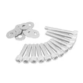 KIT FASTENER REPLAY FOR KICK STARTER COVER (ALUMINIUM) FOR MBK 50 BOOSTER/YAMAHA 50 BWS CHROME 6X25/40/45 (SET OF 12)