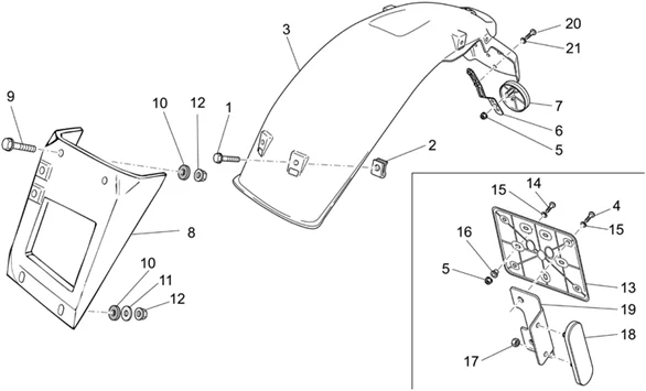 Carrosserie arriére - Garde-boue