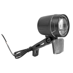 ECLAIRAGE VELO VAE / E-BIKE AVANT SUR FOURCHE MARWI LUMO 100-E 6/48V 100LUX NOIR (VENDU A L'UNITE SUR CARTE) -HOMOLOGATION StVZO