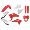 CARROSSERIE/CARENAGE MOTO ENDURO GAS GAS 250, 300 EC, 250, 350 EC-F 2021> ROUGE/BLANC (COULEUR OEM) (KIT PLASTIQUES 10 PIECES)  -POLISPORT-