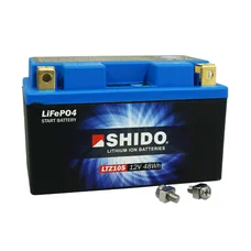 BATTERIE 12V  4 Ah LTZ10S SHIDO LITHIUM ION PRETE A L'EMPLOI (Lg150xL87xH93) REMPLACE YTZ10S