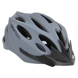 CASQUE VELO ADULTE NEWTON ROUTE/VTT SPORT GRIS IN-MOLD FERMETURE BOUCLE FIDLOCK TAILLE 58-61 AVEC VISIERE ET LOCK (VENDU EN BOITE)