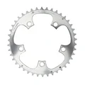 CHAINRING FOR ROAD BIKE- 5 Arms- 42T.Ø 110  -OUTER- ALUMINIUM SILVER- 7075 TA ZEPHYR    (SHIMANO TYPE) 9/10Speed.