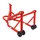 LEVE/BEQUILLE STAND MOTO P2R AVANT FIXATION SOUS TE DE FOURCHE ACIER ROUGE (HAUTEUR 68 cm)