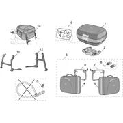 Acc  top cases,valises lat varie