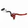 BRAKE MASTER CYLINDER (FRONT) RADIAL FOR DERBI/RIEJU/BETA 50CC ALUMINIUM CNC - ANODIZED RED  (With tank) -P2R-