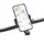 SUPPORT SMARTPHONE/TELEPHONE RIXUS UNIVERSEL AVEC SANGLE SILICONE NOIR AVEC FIXATION A COLLIER SUR CINTRE(VENDU A L'UNITE)