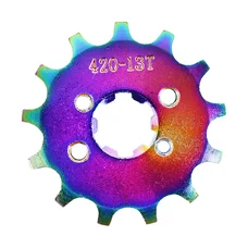 PIGNON 50 A BOITE ADAPTABLE DERBI 50 SENDA EURO 2 + EURO 3, GPR/GILERA 50 SMT, RCR  420  13 DTS NEO-CHROME  -P2R-