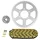 KIT CHAINE ADAPTABLE SUZUKI 125 DR S 1985>1994  428  16x53  (DIAM COURONNE 64/84/8.5)  (DEMULTIPLICATION ORIGINE)  -AFAM-