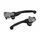 LEVIER DE FREIN/EMBRAYAGE MOTO OFF ROAD RETRACTABLE/PIVOT INCASSABLE YAMAHA 125-250 YZ 2015>, 250-450 YZ F 2009>, 250 YZ FX 2020>, 450 YZ FX 2019> NOIR (PAIRE)  -POLISPORT-