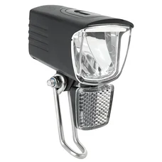 ECLAIRAGE VELO POUR MOYEU DYNAMO AVANT SUR FOURCHE MARWI EXTREME 80 LUX NOIR BOUTON SWITCH ON/OFF