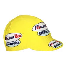 CASQUETTE VELO EQUIPE VINTAGE MERCATONE JAUNE