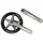 PEDALIER ROUTE PISTE STRONGLIGHT TRACK 2000 JIS 170mm PLATEAU 46D. 1''1/8 NOIR (AXE CARRE 107MM) PLATEAU DIAM 144