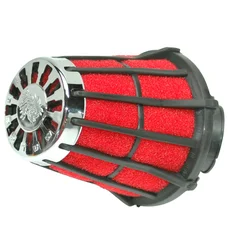 AIR FILTER MALOSSI E 5 FOR PEUGEOT 50 BLACK/ FOAM RED - Ø 28 mm
