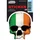 AUTOCOLLANT/STICKER LETHAL THREAT MINI TETE DE MORT DRAPEAU IRLANDE (65x80mm)