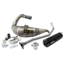 POT 50 A BOITE VOCA CROSS ROOKIE POUR DERBI 50 SENDA, SENDA DRD/APRILIA 50 RX, SX (PASSAGE HAUT - SILENCIEUX ALU NOIR)