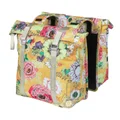DOUBLE BAG FOR BICYCLE-REAR- BASIL BLOOM FIELD 28-35Lt HONEY YELLOW -  SPRING HOOK ATTACHMENT (30x15x33cm)