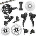 GROUPE GRAVEL SHIMANO GRX600 DISQUE NOIR 11V. 172.5 EN 46-30 CUVETTE PRESSFIT CASSETTE HG 700 11-34 (MONTAGE ATELIER)