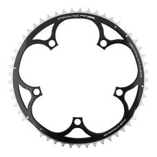 CHAINRING FOR ROAD BIKE- 5 Arms- 46T.Ø 135 -OUTER- ALUMINIUM BLACK- 7075 TA VENTO -CAMPAGNOLO TYPE- 9/10Speed.