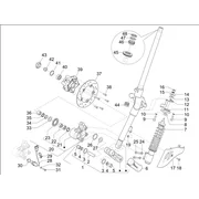 Fourche/tube direction - Ensemble butée dir.