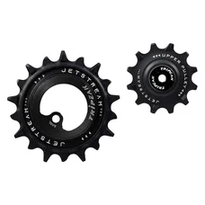 GALET DERAILLEUR TRIPEAK 12-18 DENTS ROULEMENT CERAMIC POUR DERAILLEUR 11V. NOIR COMPATIBLE SHIMANO MTB Eagle (AXS) (JEU DE 2)