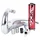 POT 50 A BOITE VOCA CROSS CHROMED POUR RIEJU 50 MRT (PASSAGE HAUT - SILENCIEUX ALU ROUGE)