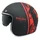 CASQUE JET MT LE MANS 2 SV DIVENIRE NOIR/ROUGE MAT    XS