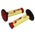 REVETEMENT POIGNEE PROGRIP MOTO OFF ROAD 788 TRIPLE DENSITE SPECIAL EDITION FLUO DESIGN ROUGE/JAUNE FLUO/NOIR CLOSED END 115mm (CROSS/MX) (PAIRE)