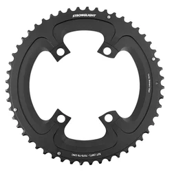 PLATEAU ROUTE 4BRA D.110 POUR SHIMANO ULTEGRA R8100 STRONGLIGHT 52DTS EXTERIEUR NOIR ALU 12V. POUR INTERIEUR 36DTS