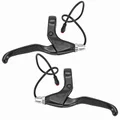 LEVIER DE FREIN VAE / E-BIKE ALU NOIR/ARGENT (LONGUEUR CABLE 300 mm) (PAIRE)  -P2R-