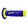 REVETEMENT POIGNEE PROGRIP MOTO OFF ROAD 791 DOUBLE DENSITE BASE FLUO JAUNE FLUO/BLEU CLOSED END 115mm (CROSS/MX) (PAIRE)
