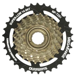 ROUE LIBRE  7V. SHIMANO TZ-500 14-34 MEGARANGE BRONZE/NOIR