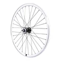 WHEEL FOR ROAD BIKE / FIXIE / TRACK P2R 30mm WHITE - REAR- 2 SIDES THREADED HUB +16T. SPROCKET