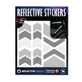 AUTOCOLLANT/STICKER REFLECHISSANT POUR VELO, CASQUE MODELE FLECHE/CHEVRON GRIS (PLANCHE)