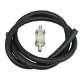 FUEL HOSE KIT Ø 8x12  BLACK+ CYLINDRICAL FUEL FILTER Ø8 (1M) (MADE IN FRANCE)