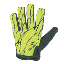 GANTS VELO ENFANT/KID GIST JAUNE FLUO/NOIR 8/10 ANS (PAIRE SUR CARTE) SANS VELCRO -8157