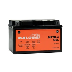 BATTERY 12V 6,5 Ah MT7B-4 MALOSSI GEL MAINTENANCE FREE - Ready to use (Lg150xL65xH93mm) (EQUALS YT7B-4 / SLA)