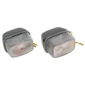 TURN SIGNAL FOR SCOOT MBK 50 BOOSTER 1990>2003/YAMAHA 50 BWS 1990>2003 - FRONT - TRANSPARENT/CARBON (PAIR) *   -REPLAY-