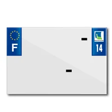 PLASTIC STRIP FOR PVC LICENSE PLATE WITH BUSINESS NAME (MOTORBIKE FORMAT 210X145)-DEPT 14/EUROPE (SOLD PER UNIT)