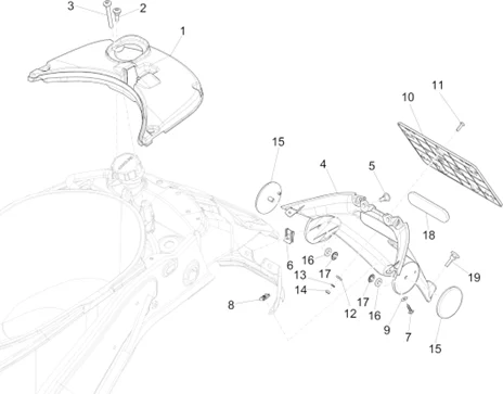 Couvercle arrière - Pare-boue