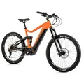 VELO ELECTRIQUE/VAE VTT 27,5 LEADER FOX ARRAN TOUT SUSPENDU HOMME ORANGE NEON 10V MOTEUR CENTRAL PANASONIC GX ULTIMATE 36V 90Nm BATTERIE 20Ah (CADRE 16'' - H42cm - S - ADULTE DE 158cm à 168cm)