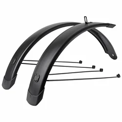 GARDE BOUE FAT BIKE TRINGLES 20'' EUROFENDER TEMPO SQUARE 72mm NOIR mAT (PAIRE) AVEC FIXATION CLASSIC TRINGLES