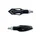 CLIGNOTANT MOTO TAAC FR12 14 LEDS FUME/NOIR AVEC FONCTION FEU DE POSITION AVANT (M8 / LONG 74mm / H 26mm) (PAIRE) QUALITE PREMIUM  -HOMOLOGUE ECE-