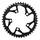 CHAINRING FOR MTB-5 arms- FOR TRIPLE 44 Teeth Ø94 BLACK- External STRONGLIGHT ALU 7075 - 8/9 Speed.