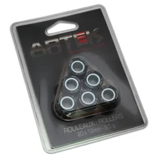 GALET/ROULEAU MAXISCOOTER ARTEK K1  20x12   9,5g (x6)  POUR YAMAHA 125 XMAX, MAJESTY, CYGNUS X / MBK 125 SKYCRUISER, SKYLINER, FLAME-X
