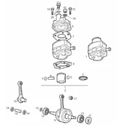 Arbre moteur - Cylindre - Piston
