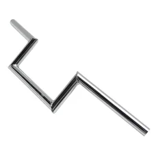 GUIDON CYCLO Z BARRE LISSE ADAPTABLE PEUGEOT 103/MBK 51 ACIER CHROME HAUTEUR 100mm  -SELECTION P2R-