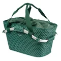 PANIER ARRIERE TOILE BASIL FLAIR 22L VERT AVEC ANSE FIXATION CLIP AUTOMATIQUE SUR PORTE BAGAGE SYSTEME MIK - Commander 157030 - (SI PAS FOURNI SUR LE VELO, Ajouter 155681)